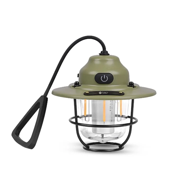Toby’s CPL-T37 PRO Rechargeable Camping Lantern Waterproof Retro LED Camping Light with 5 Modes, 1200mAh Battery & USB Type-C Charging