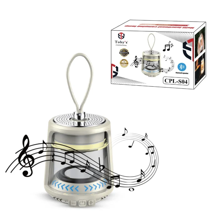Toby's CPL-S04 Portable Camping Lantern with Bluetooth Speaker RGB Ambient LED Light, Type-C Rechargeable 1400mAh Lantern with Magnetic Base for Outdoor Camping, Emergency & Travel
