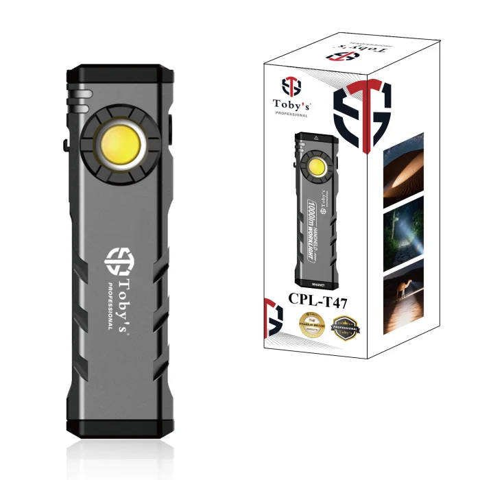 Toby’s CPL-T47 1000 Lumens Rechargeable LED Work Light with Spot & Flood Modes Compact Emergency Light