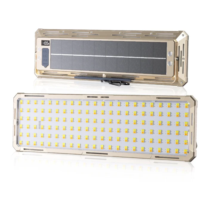 Toby’s CPL-T49 1000W Portable Solar LED Flood Light Rechargeable Work Lamp IP66 Waterproof for Construction & Camping