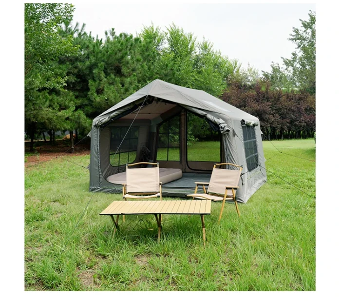Toby's Outdoor Inflatable Tent 8㎡ for 5–8 Persons Waterproof Oxford Fabric UV Protection Quick Setup Camping Tent